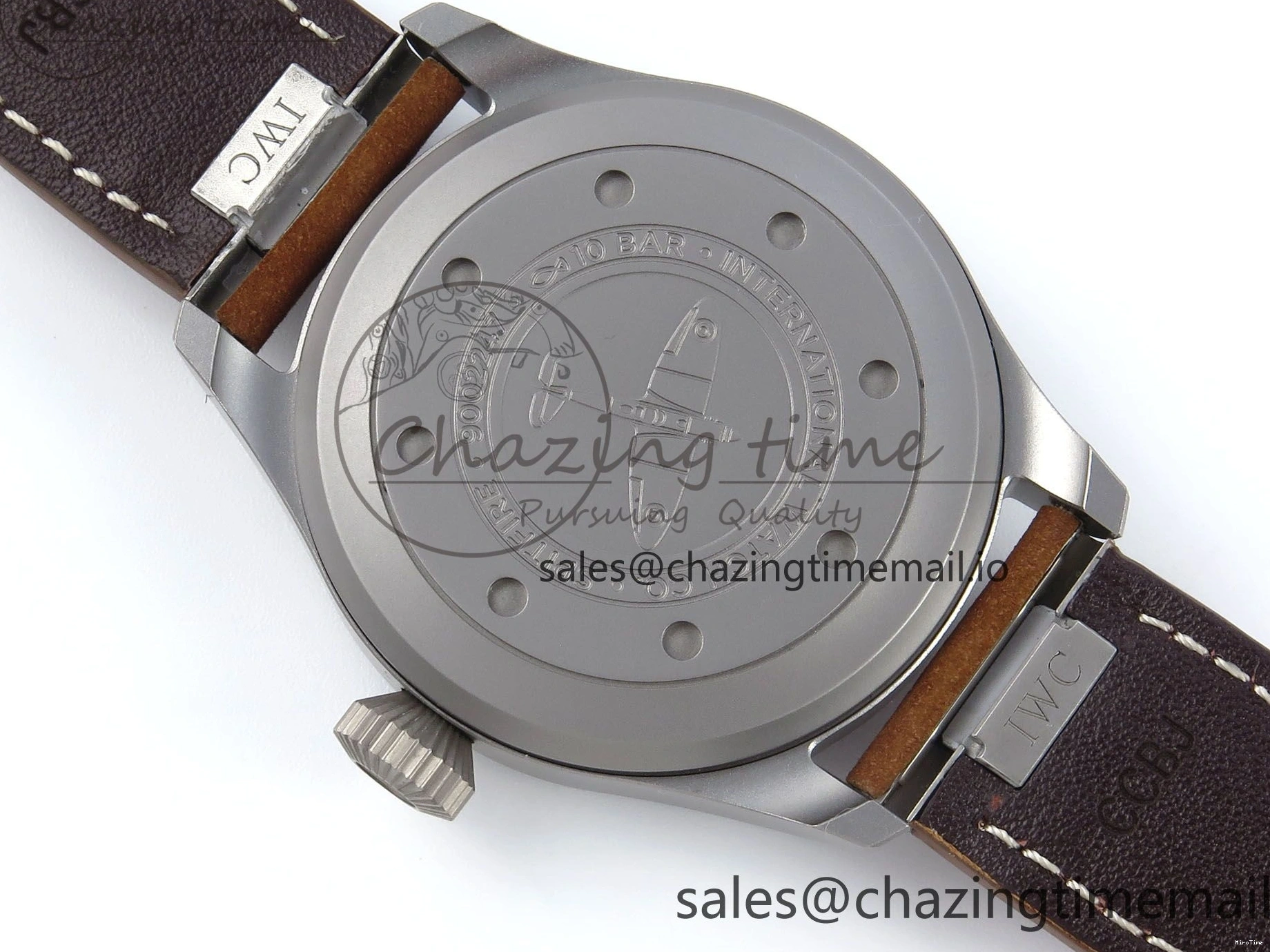 MIROTIME 0417 Big Pilot IW329701 M+F 1:1 Best Edition Black Dial on Brown Leather Strap MY RelaxedFit 7005